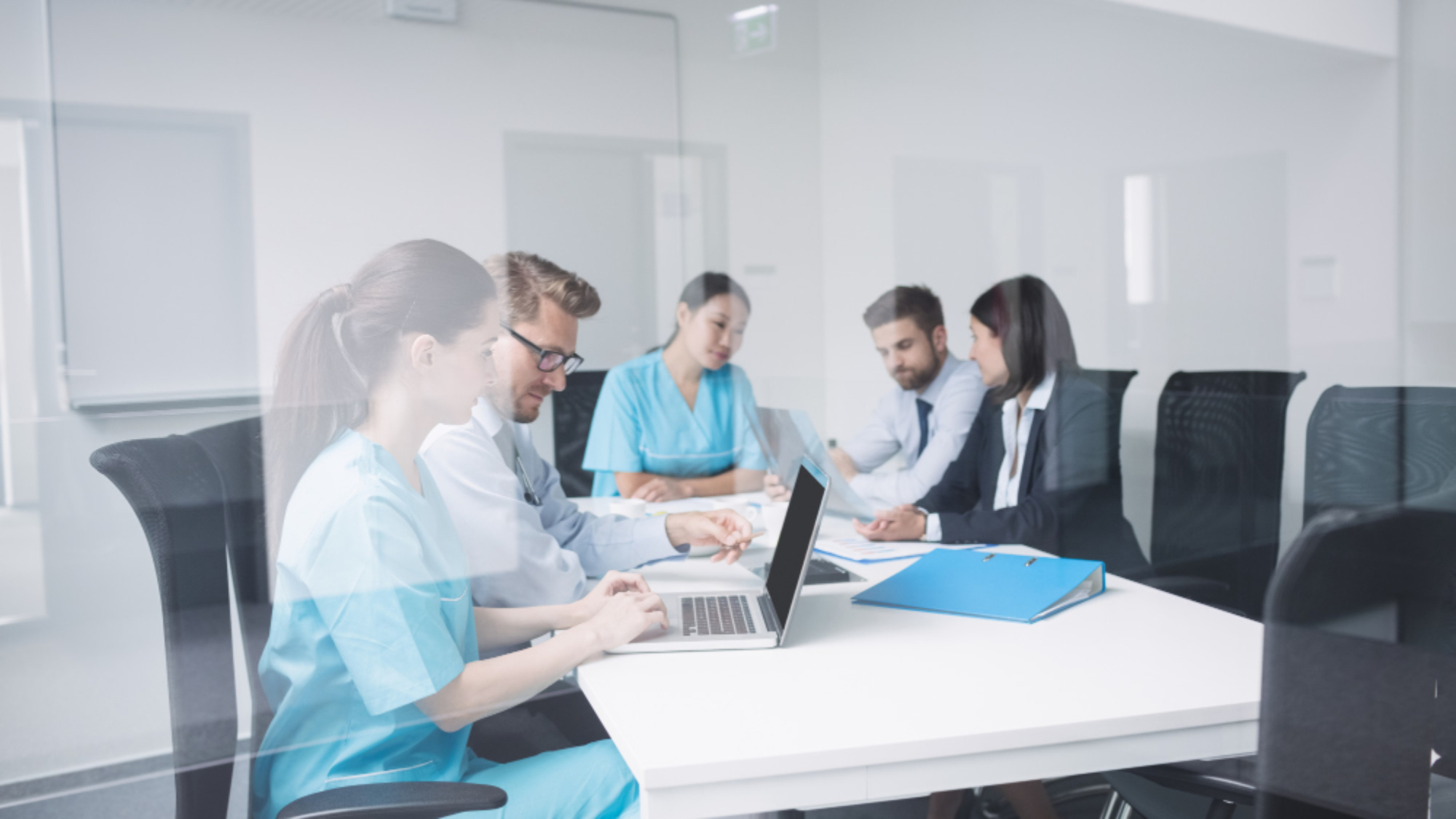 Group discussion in a professional setting.